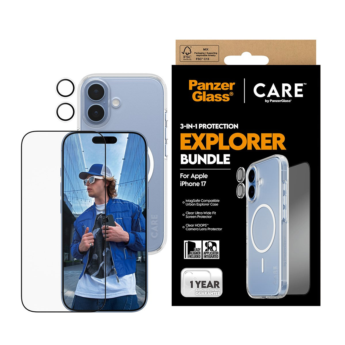 PanzerGlass® | CARE™ by PanzerGlass® 3-in-1 Bundle iPhone 17
